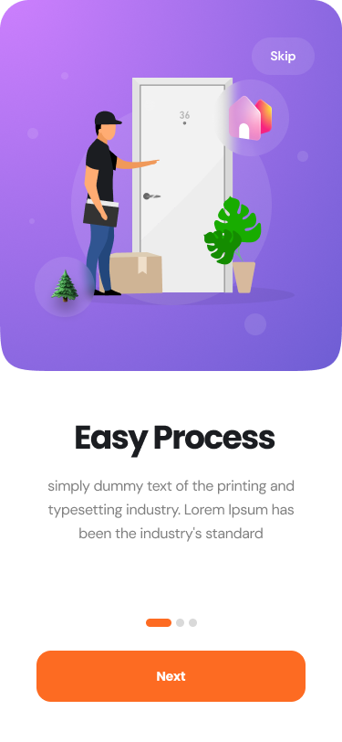 Mobile onboarding interface design
